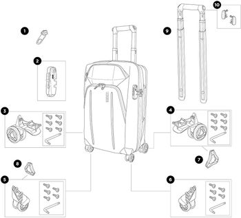 Чемодан на колесах Thule Crossover 2 Carry On Spinner (Black)