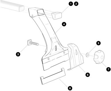 Опоры Thule Raingutter Foot 952000