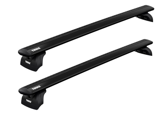 Багажник на интегрированные рейлинги Thule Wingbar Evo Rapid Black для Subaru Forester (mkII) 2003-2007 670:500 - Фото 3