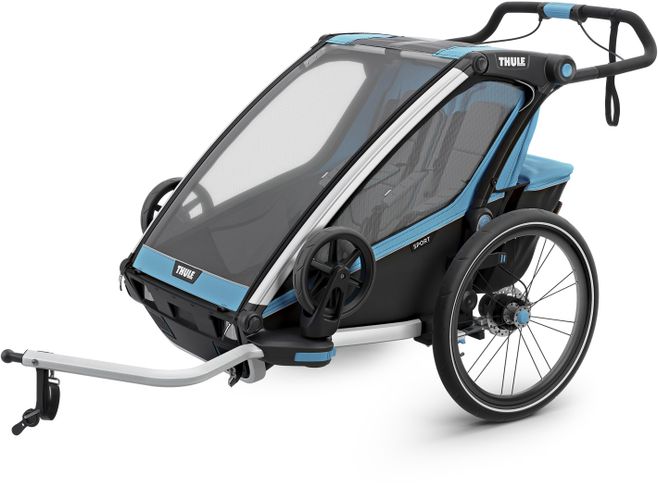 Детская коляска Thule Chariot Sport Double (Blue-Black) 10201015 670:500 - Фото