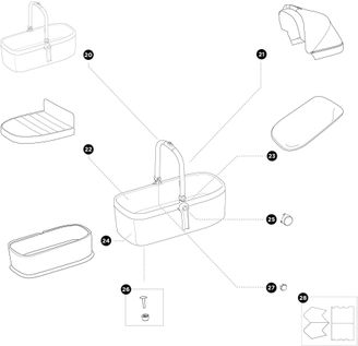 Люлька Thule Sleek Bassinet (Grey Melange) 11000100