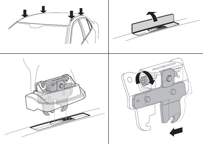 Монтажный комплект Thule 3090 для Opel Astra (mkIV)(J)(седан/хетчбек) 2009-2015 / Zafira (mkIII)(C) 2011-2019 / Meriva (mkII)(B) 2010-2017 670:500 - Фото 2