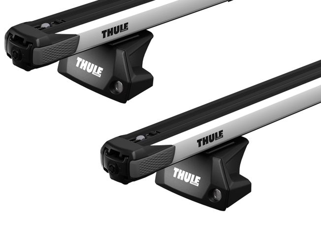 Flush rails roof rack Thule Slidebar Evo for BMW X1/X2/iX2/X3/X4/X5/X6/X7 (F15; F16; F25; F26; F39; F48; F95; F96; G01; G02; G05; G06; G07; U11; U10) 2010→ 670:500 - Фото