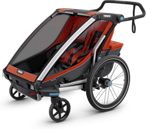 Детская коляска Thule Chariot Cross Double (Roarange-Dark Shadow) 670:500 - Фото 3