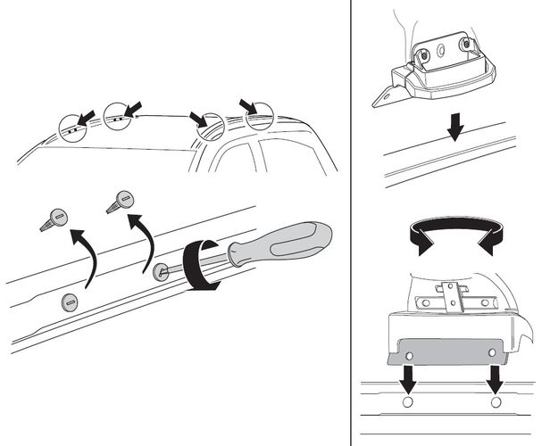 Монтажный комплект Thule 4041 для Chevrolet Suburban/Tahoe; GMC Yukon (mkXI); Cadillac Escalade (mkIV) 2015-2020; Chevrolet TrailBlazer (mkII) 2015→ 670:500 - Фото 2