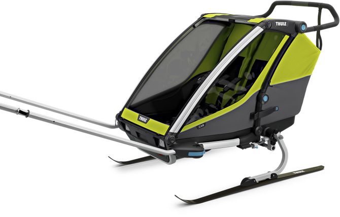 Детская коляска Thule Chariot Cab Double (Chartreuse-Dark Shadow) 2019 10204003 670:500 - Фото 8