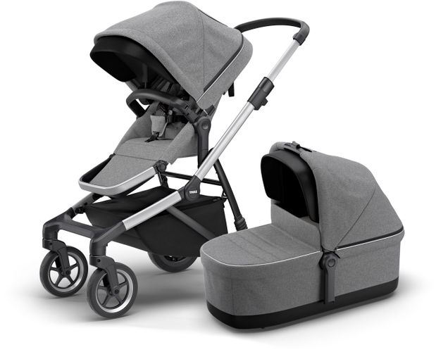 Stroller with bassinet Thule Sleek (Grey Melange) 670:500 - Фото