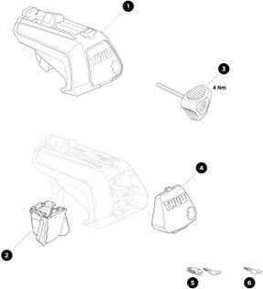 Опоры Thule Evo Raised Rail 710400