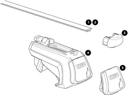 Багажник на рейлинги Thule SmartRack XT 730402 (118см)