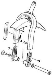 Front fork (Aluminium) 40105268 (Urban Glide 2) 670:500 - Фото