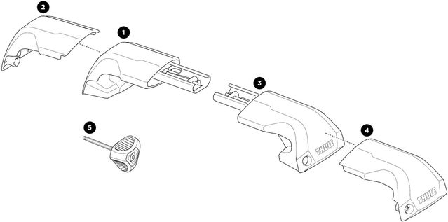 Feet Thule Edge Flush Rail 7206