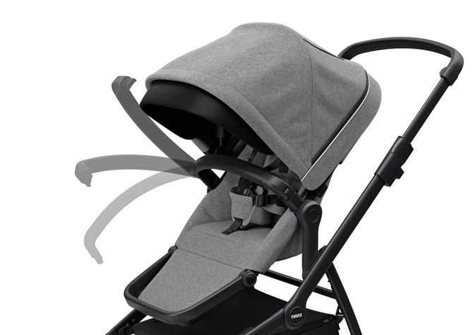 Stroller with bassinet Thule Sleek (Black/Grey Melange) 11000023 670:500 - Фото 9