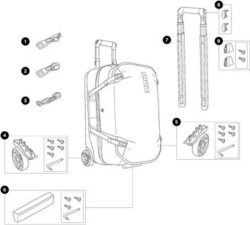 Сумка на колесах Thule Subterra Wheeled Duffel 55cm (Mineral)