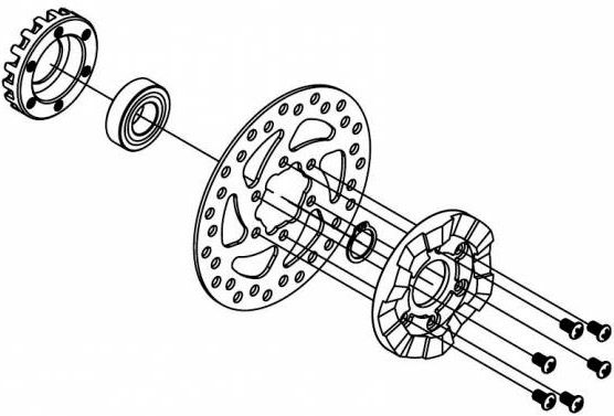 Disk brake rotor assembly 40191928 (Chariot Sport) 670:500 - Фото