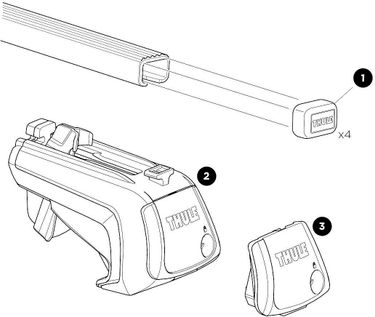 Багажная система на рейлинги Thule SmartRack XT 730424 (1,35 м)