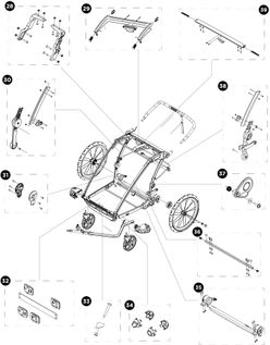 Детская коляска Thule Chariot Cross Double (Roarange-Dark Shadow)