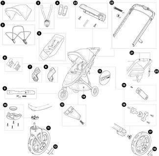 Stroller Thule Spring (Aluminium / Shadow Grey)