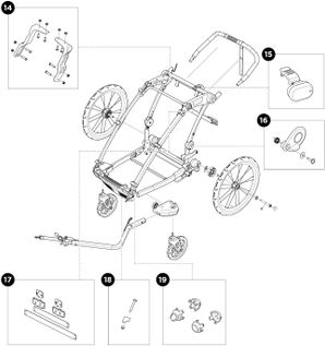 Детская коляска Thule Chariot Lite Single (Blue Grass-Black) 10203006