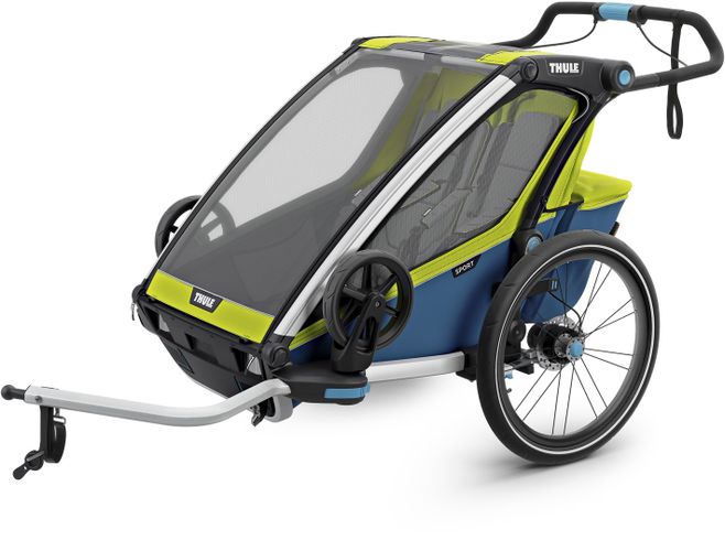 Детская коляска Thule Chariot Sport Double (Chartreuse-Mykonos) 10201016 670:500 - Фото