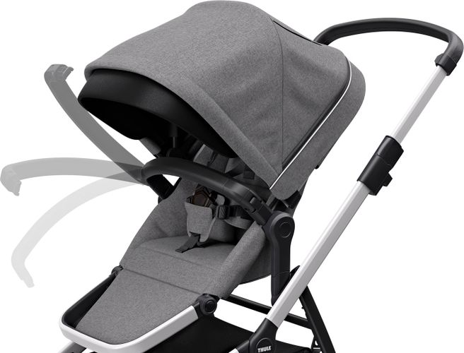 Stroller with bassinet Thule Sleek (Grey Melange) 670:500 - Фото 8