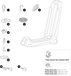 Крепление для каяка Thule Hull-a-Port Aero 849