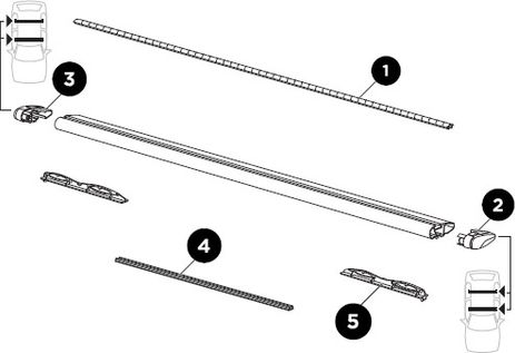 Поперечины (1,27m) Thule WingBar 969