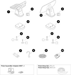 Крепление для каяка Thule DockGlide 896