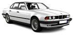 E32 Long 4-doors Sedan from 1987 to 1993 rain gutters