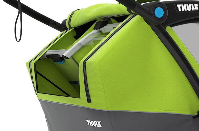 Детская коляска Thule Chariot Cab Double (Chartreuse-Dark Shadow) 2019 10204003 670:500 - Фото 11