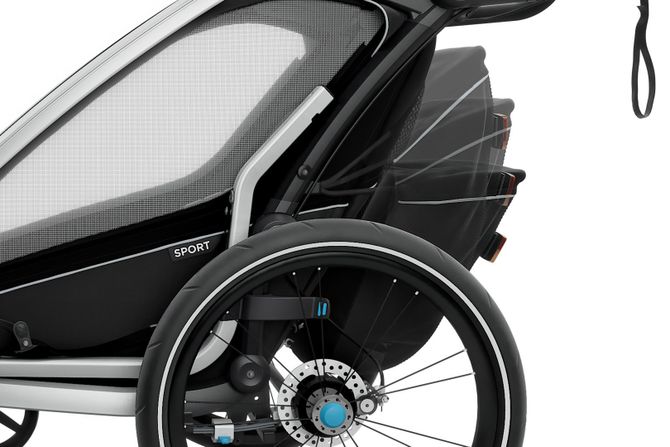 Детская коляска Thule Chariot Sport Double (Black) 10201012 670:500 - Фото 11