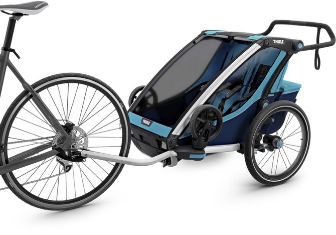 Детская коляска Thule Chariot Cross Double (Blue-Poseidon) 2019 10202013 670:500 - Фото 2