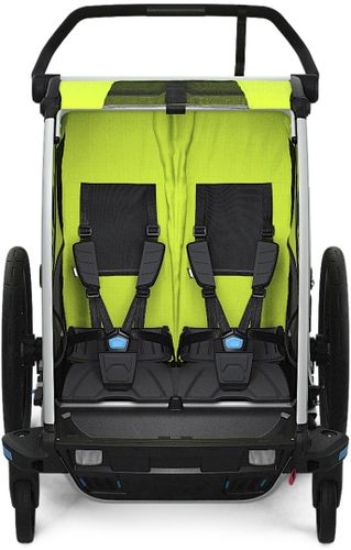 Детская коляска Thule Chariot Cab Double (Chartreuse-Dark Shadow) 2019 10204003 670:500 - Фото 4