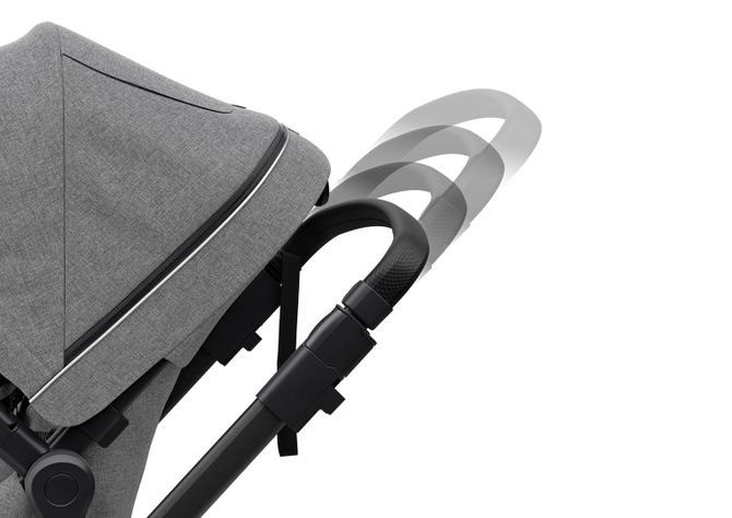 Stroller with bassinet Thule Sleek (Black/Grey Melange) 11000023 670:500 - Фото 10