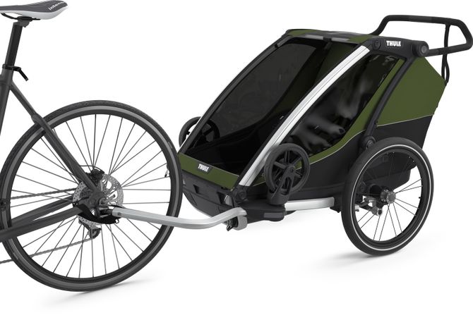 Детская коляска Thule Chariot Cab Double (Cypress Green) 10204021 670:500 - Фото 2