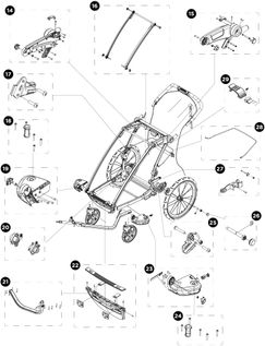 Детская коляска Thule Chariot Sport Single (Blue-Black) 10201013