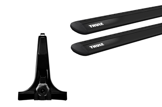 Багажник на водостоки (28см) Thule Wingbar Evo Black для Land Rover Defender (mkI) 1983-2016 670:500 - Фото 2