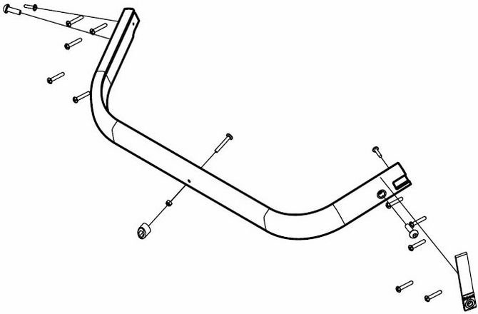 Рама передней панели двойная 40105298 (Chariot Cross 2, Chariot Sport 2, Chariot Lite 2) 670:500 - Фото