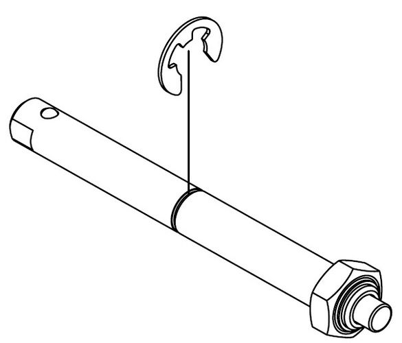 Ось (50 мм) с кнопкой 40105052 (Chariot Ski Kit) 670:500 - Фото 2