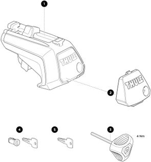 Thule Evo Raised Rail 710410 ni qo'llab-quvvatlaydi