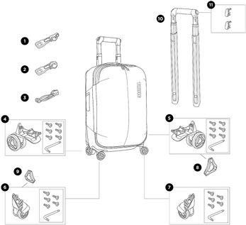 Чемодан на колесах Thule Subterra Carry-On Spinner (Mineral) 3203916