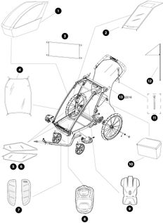 Детская коляска Thule Chariot Sport Single (Blue-Black) 10201013