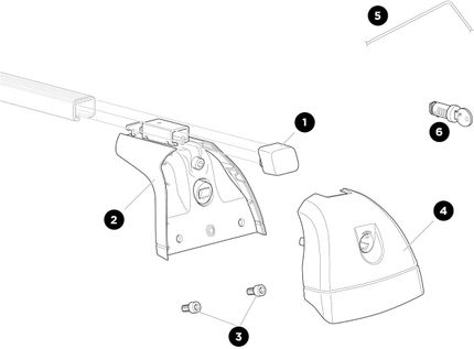 Опоры универсальные (4шт) Thule Rapid 751