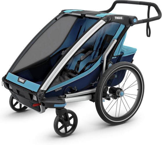 Детская коляска Thule Chariot Cross Double (Blue-Poseidon) 2019 10202013 670:500 - Фото 3