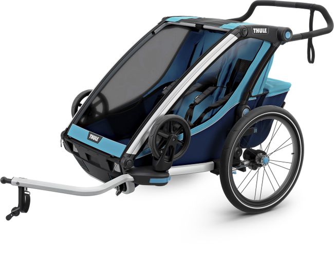 Детская коляска Thule Chariot Cross Double (Blue-Poseidon) 2019 10202013 670:500 - Фото