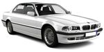 E38 4-doors Sedan from 1995 to 2001 rain gutters