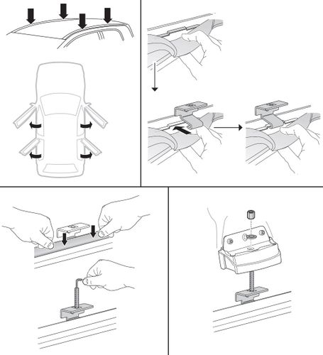 Монтажный комплект Thule 3110 для Fiat Punto (mkII)(5-дв) 1999-2010 670:500 - Фото 2