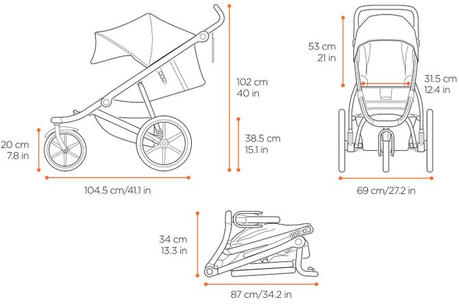 Stroller Thule Urban Glide 2 (Dark Shadow) 10101950 670:500 - Фото 5