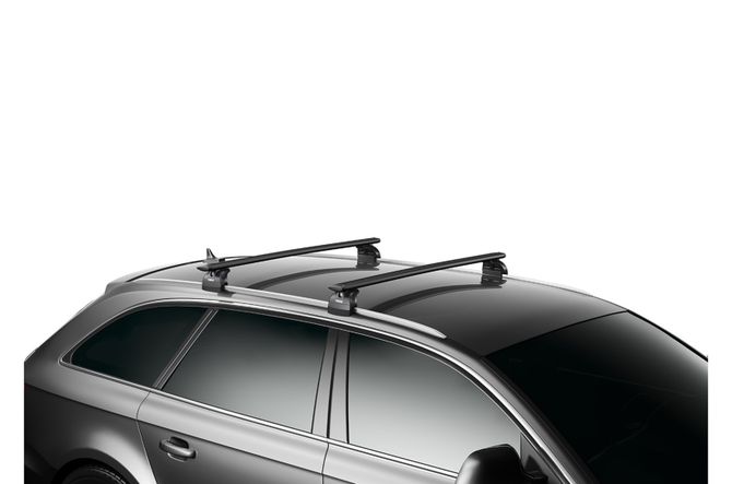 Багажник в штатные места Thule Wingbar Evo Rapid Black для Tesla Model S (mkI)(со стеклянной крышей) 2012-2015 670:500 - Фото 2