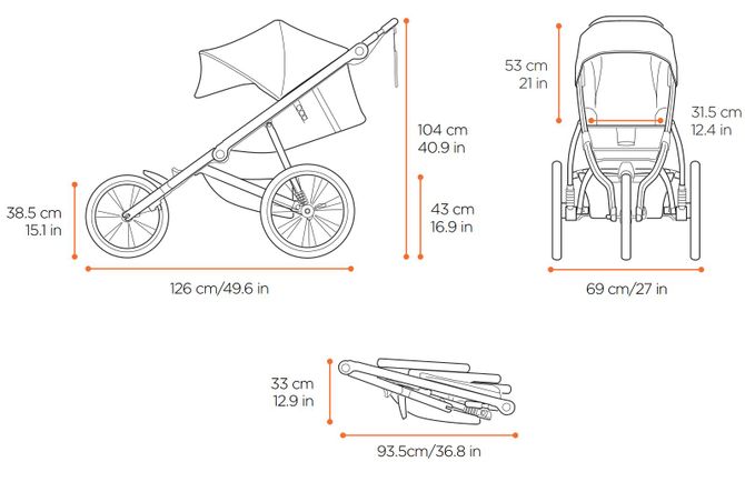 Детская коляска Thule Glide 2 (Jet Black) 10101928 670:500 - Фото 4