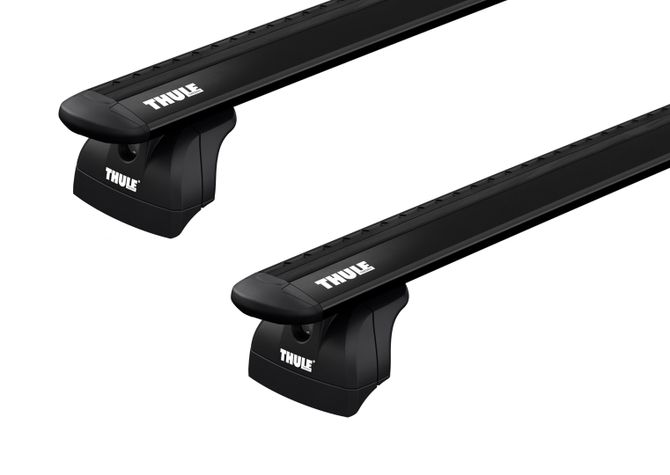 Багажник в штатные места Thule Wingbar Evo Rapid Black для Tesla Model S (mkI)(со стеклянной крышей) 2012-2015 670:500 - Фото